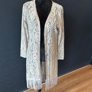 Floral Lace Open Cardigan
